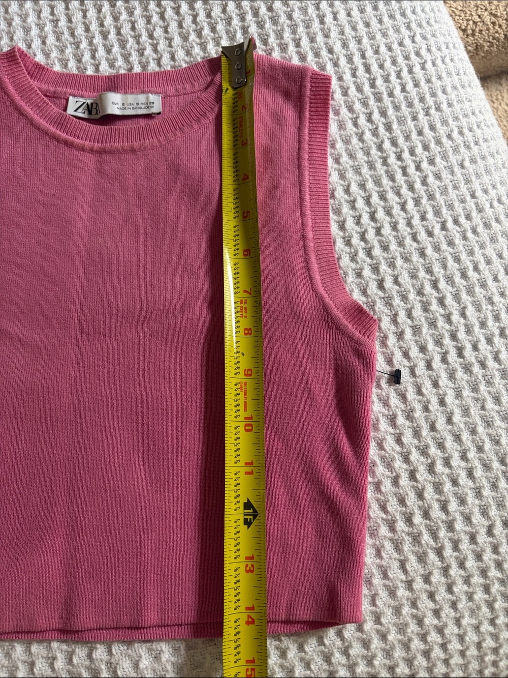 Zara Rose Pink Knit Sleeveless Crop Tank-w/ free tan Zara top included - Picture 4 of 13